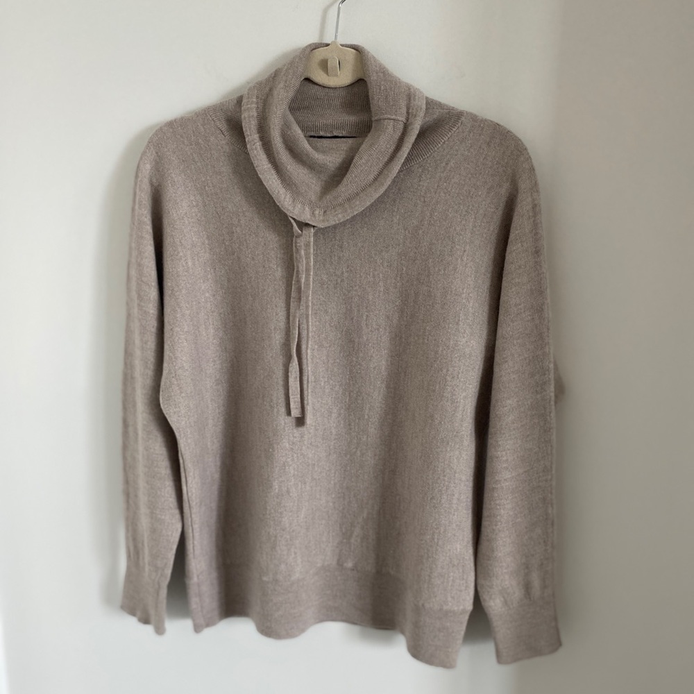 Rachel Roy Sweater 100% Merino Wool Cowl Neck Size XL